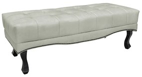 Recamier Decorativo 90cm Loewe Veludo Pés de Madeira Prata G63 - Gran Belo