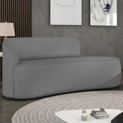 Sofá 3 Lugares Para Sala 180cm Orgânico Wendi Linho Grafite I01 - Mpo