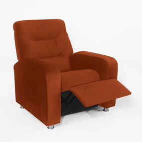 Poltrona Do Papai Reclinável Madri Suede Telha