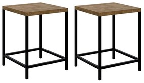 Banquetas Baixas Industrial P/ Cozinha Kit 2 Un - Vermont/pf
