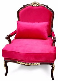 Poltrona Imperial Entalhada Madeira Maciça Design de Luxo Peça Artesanal