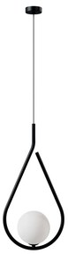 Kit 02 Pendente Gota Globo Ø12Cm C/ Rosca Alumínio 1Xg9 - Qimporta Kit... (PRETO, FOSCO)