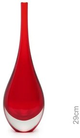 Gota Mini Alta Vermelha Murano Cristais Cadoro