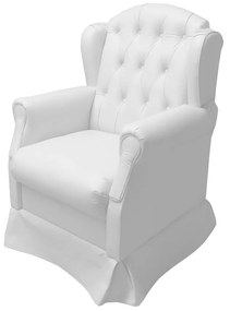 Poltrona Baby Amamentação Balanço Courino Branco