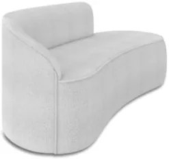 Sofá 3 Lugares Para Sala 180cm Orgânico Wendi Boucle Cinza I01  - Mpoz