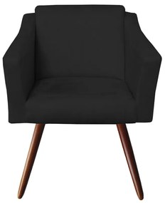 Poltrona San Marino Decorativa Suede Preto