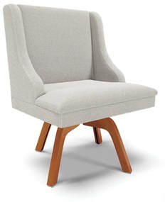 Cadeira Sala de Jantar Giratória MM35 Liz Bouclê D03 - D'Rossi - Cinza