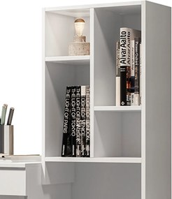 Escrivaninha Office Sara com Estante 149 cm Branco M04 - D'Rossi