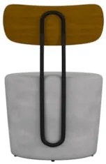 Poltrona Decorativa para Sala de Estar Redonda 53cm Le Moon Z32 Veludo