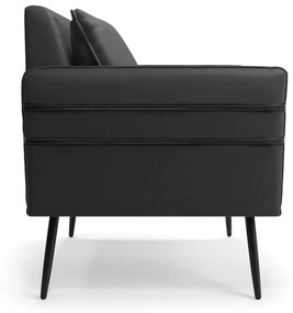 Kit 02 Poltronas Mari Corino Preto Pés Palito de Ferro Preto - D'Rossi