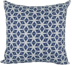 3 Capas para Almofadas Confort Veludo Geométrico Azul 50x50cm
