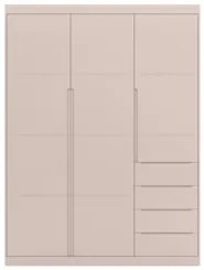 Guarda Roupa Infantil 3 Portas 4 Gavetas Lua Z39 Rose - Mpozenato