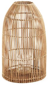 Lanterna Decorativa Em Rattan 50x30 Cm - D'Rossi