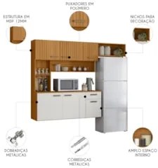 Cozinha Suspensa Lilian Freijó UV/Off Acetinado/Ripado Frisado Z44 - M