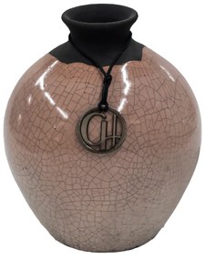Vaso Bojudo Decorativo Em Cerâmica Carolina Haveroth – Rakú Alto Brilho