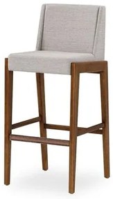 Banqueta Bar Daiki Amêndoa Assento Tecido Linho Crú 100cm - 77115 Sun House