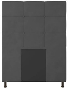 Cabeceira Stambul Para Cama Box Solteiro 90 cm Suede M11 - D'Rossi - Grafite