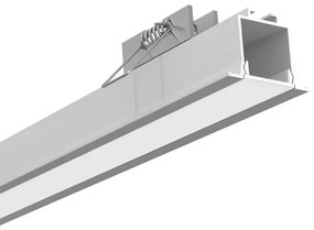 Perfil De Embutir Aluminio Branco Para Fita Led 2m Fit25