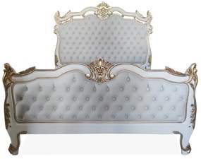Cama Versalhes Luxo Estofada Detalhes em Capitonê Design de Luxo Peça Artesanal