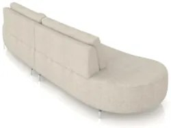 Sofá 3 Lugares 200cm Orgânico Pé Ferro Nagai Linho Cru Z55 - Mpozenato