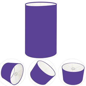 Cúpula Abajur Cilíndrica Cp-7002 Ø13x30cm Roxo