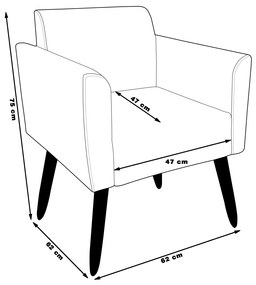 Kit 02 Poltronas Decorativas Isabella Pés Palito Madeira Suede Cinza G19 - Gran Belo