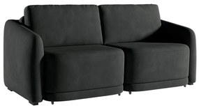 Sofá Cama Modulado Retrátil e Reclinável Decorativo Varsóvia 176cm Veludo Cinza Chumbo G33 - Gran Belo