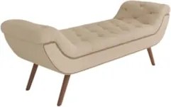 Puff Recamier Calçadeira 140cm Pés Palito Madeira Venêto Z37 Boucle Be