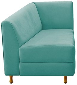 Recamier Valéria 140cm Lado Esquerdo Suede Azul Tiffany- ADJ Decor