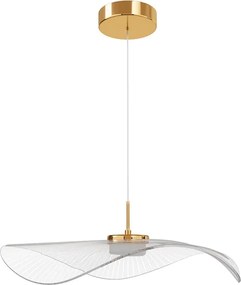 Pendente Led Aluminio Acrilico Dourado 10W 3000K Sapporo