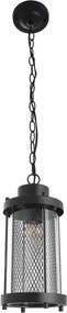 Pendente Vidro Aluminio Preto Ip54 Lenore