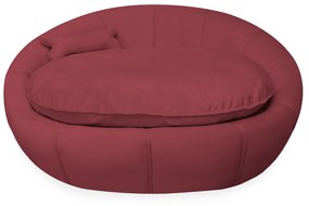 Cama Pet Ariel para Cães e Gatos Almofadada Veludo Cores - Bordô