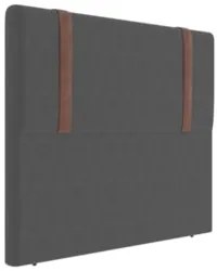 Cabeceira Cama Box Casal 140cm Estofada Glory Linho Grafite Z04 - Mpoz