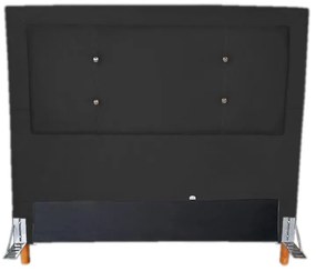 Cabeceira Cama Box King 195cm Caribe Suede Preto - Sheep Estofados - Preto