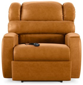 Poltrona do Papai Sala de Cinema Reclinável Kylie Controle Power Elétrico PU Whisky G23
