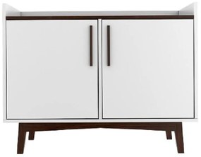 Armário Buffet Balcão Bpi 101 - Branco Castanho Pinus