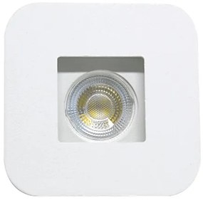 Plafon Embutir Aluminio Inox Branco 8Cm