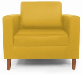 Poltrona Decorativa Gabriela Suede Amarelo