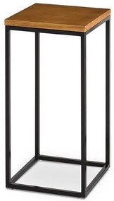 Mesa Lateral Derby Baixa Tampo Mel Estrutura Aço Preto - 68562 Sun House