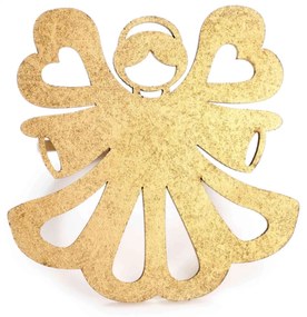 Porta Guardanapo de MDF Anjo Dourado 6cm F04 - D'Rossi