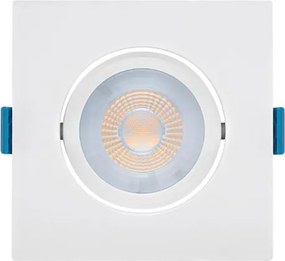 Plafon Led Embutir Quadrado Branco 4,5w 34&amp;#xB0; 3000k Evo