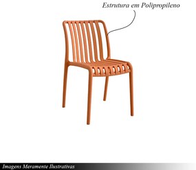 Kit 6 Cadeiras Monoblocos Área Externa Ipanema com Proteção UV Telha G56 - Gran Belo