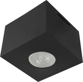 Plafon Sobrepor Quadrado Aluminio Preto Granada