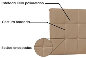 Painel Cama Solteiro Pôlonia SPZ 90cm Suede