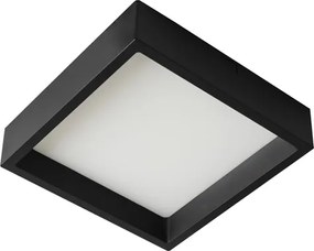 Plafon Led Sobrepor Preto Quadrado 17W 120 3000K Deep