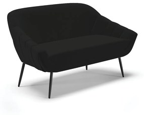 Namoradeira 02 Lugares Giovana Linho Pés Palito de Ferro - D'Rossi - A79 Preto