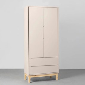 Guarda-Roupa Theo 2 Portas com Pés Square Natural – Areia
