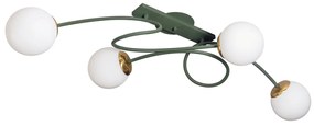Plafon Tie 86,7X42X21Cm 4Xg9 Globo Ø12Cm - Usina 25105/90 (BT - Branco Texturizado, FOSCO)