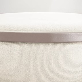 Puff Redondo Base Industrial Cobre Love Suede Bege D03 - D'Rossi