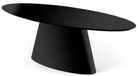 Mesa Jantar Oval Vetri Tampo e Base Preto Acetinado 240cm - 78842 Sun house